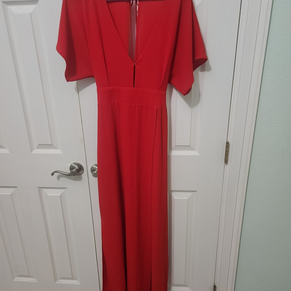 Wayf Vibrant Red Maxi Dress